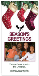 Hanging Stockings Family Christmas Card 4